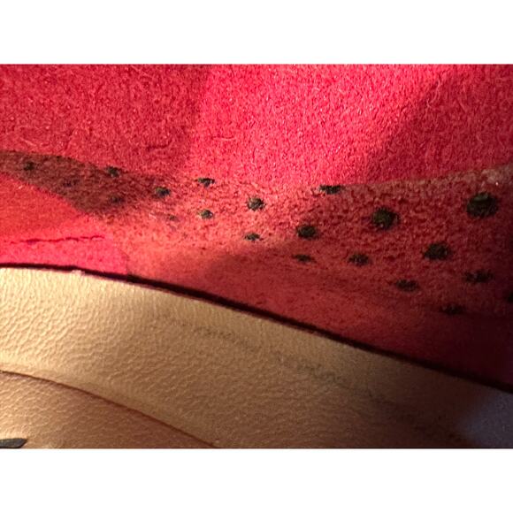 Clarks Red Unstructured Leather Sneakers Size 8 - Picture 10 of 11